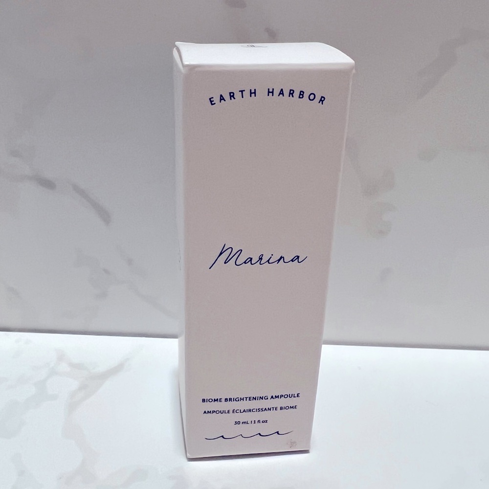 NEW! EARTH HARBOR MARINA BIOME BRIGHTENING AMPOULE NEW IN BOX $28 RETAIL.